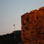 Bozcaada_7473 Bozcaada Kalesi Gece Hilal