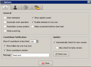 TimeComX - Options TimeComX - Options