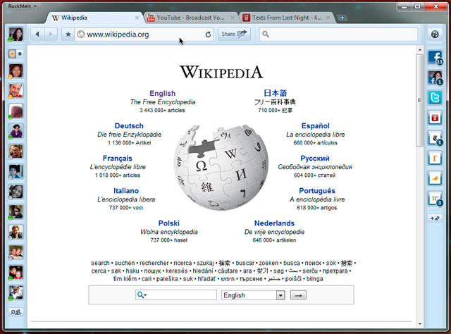 rockmelt-browser RockMelt Sosyal Browser