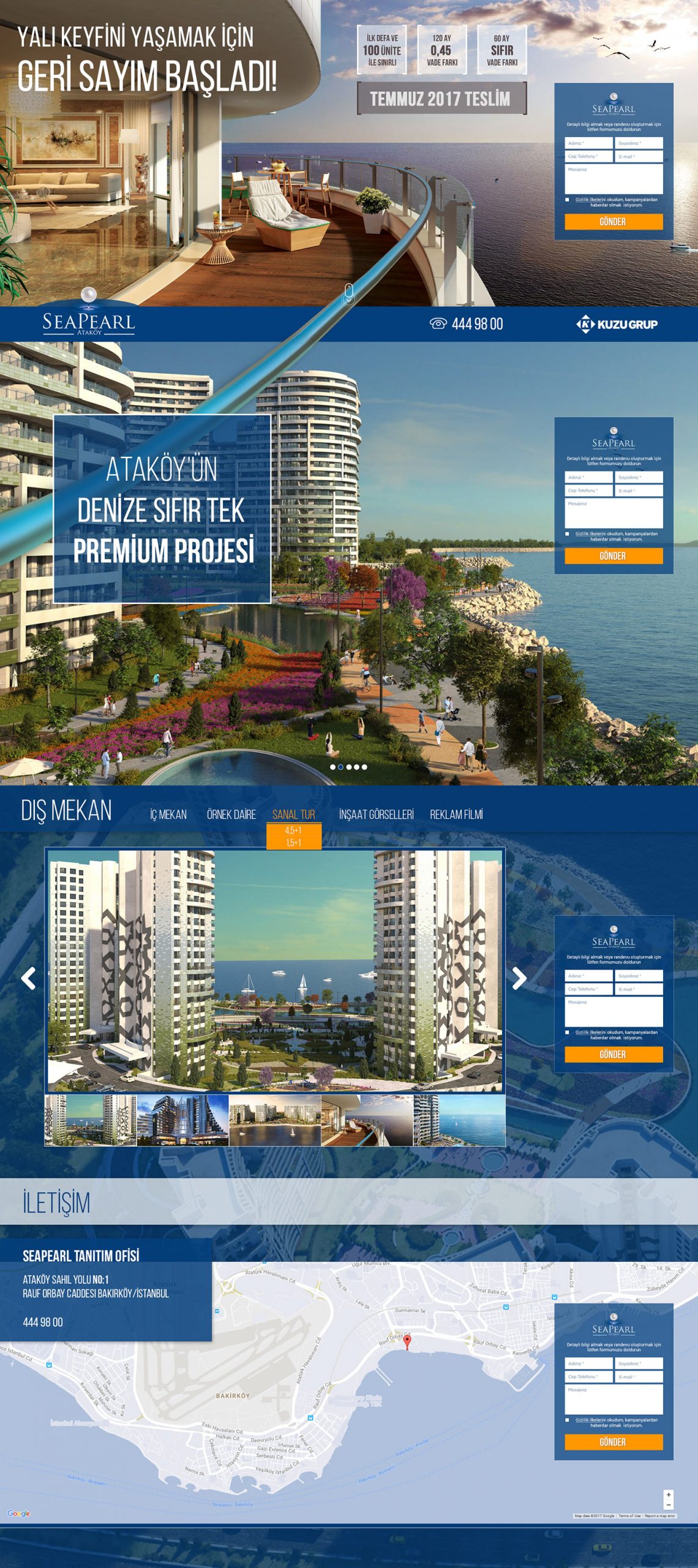 SeaPearl Ataköy Landing Page Design